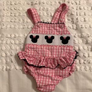 Babeeni Minnie Mouse Smocked Sunsuit